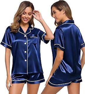 Beige & Navy Blue Printed Women Night suit